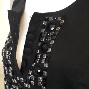 Michael Kors Black Embellished Mini Dress